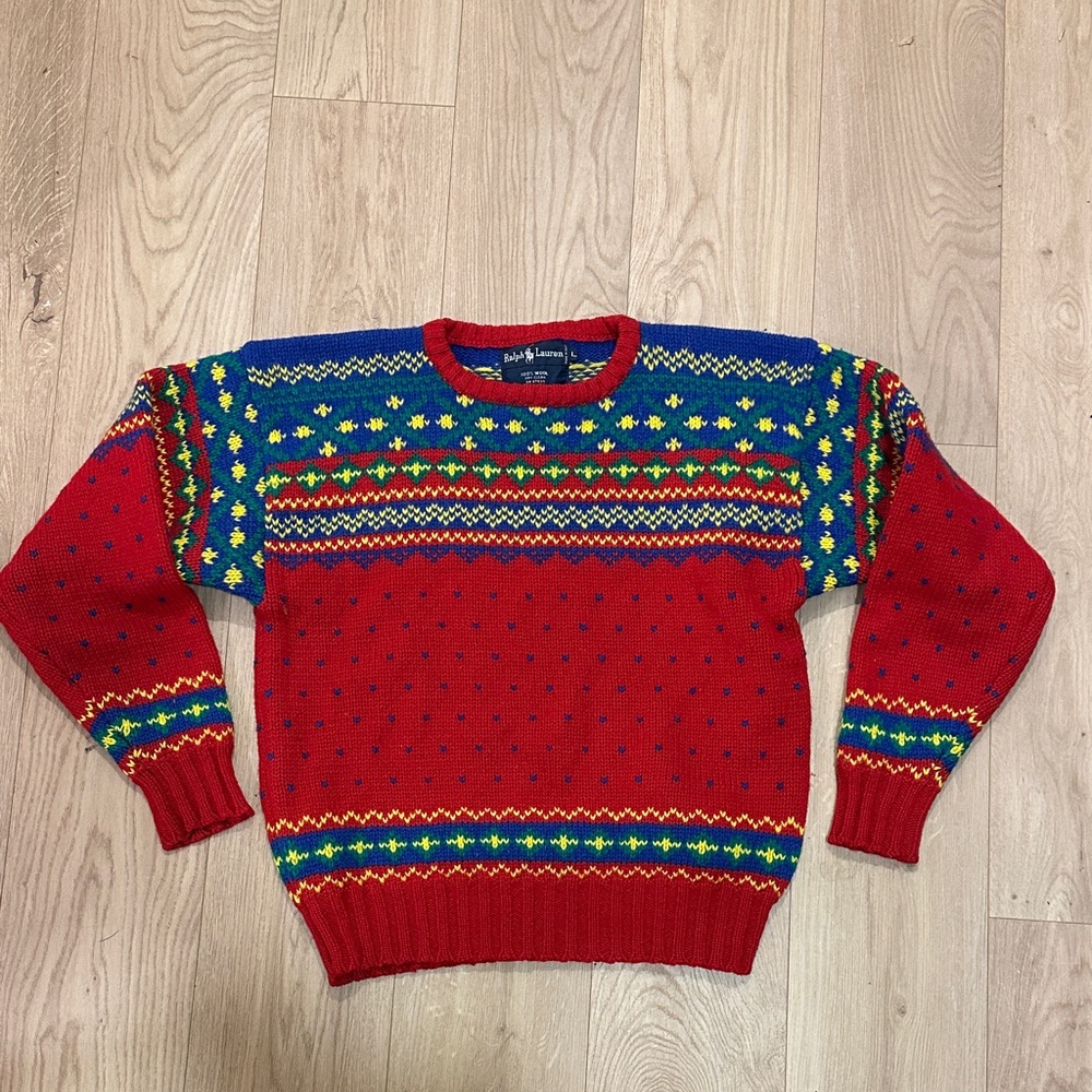 Vintage Ralph Lauren Fair Isle Wool Sweater